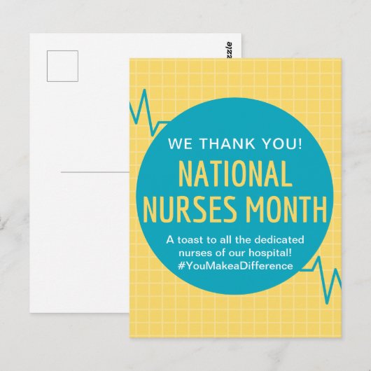 Nationale ziekteverzekeringsmaand briefkaart (Voorkant / Achterkant)