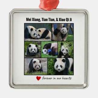Nationale Zoo Panda's "Voor eeuwig in ons hart" Metalen Ornament
