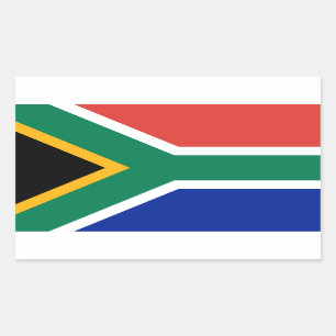 Nationale Zuid-Afrikaanse vlag Rechthoekige Sticker