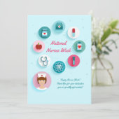 Nationale zurenweekkaart bedankkaart (Staand voorkant)