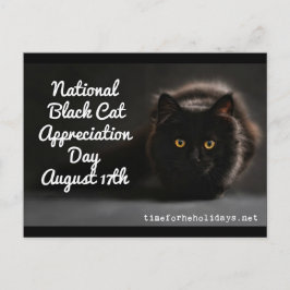 Nationale Zwarte Kat Dag Feestdagen Briefkaart
