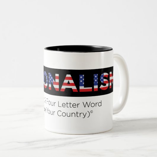 Nationalisme: Liefde je land Tweekleurige Koffiemok (Voorkant rechts)