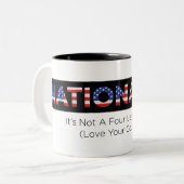 Nationalisme: Liefde je land Tweekleurige Koffiemok (Voorkant links)