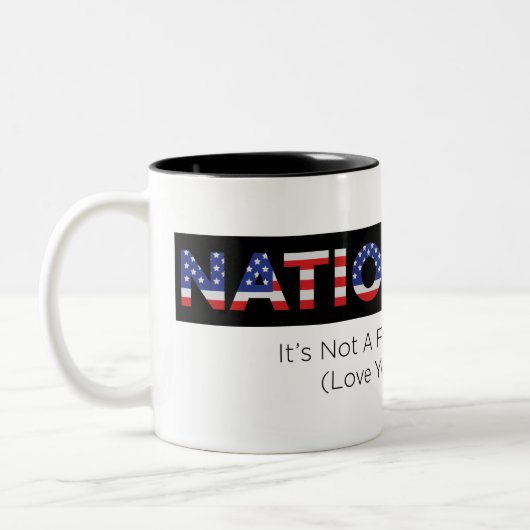 Nationalisme: Liefde je land Tweekleurige Koffiemok (Links)