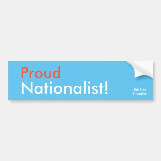 Nationalistische Bumpersticker (Voorkant)