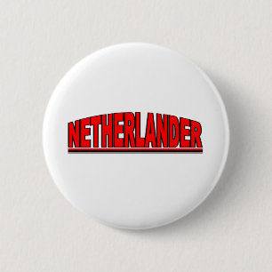 Nationaliteiten - "Nederland" Ronde Button 5,7 Cm