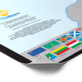 Nations d'Europe Carte des nations (en français) Poster (Hoek)