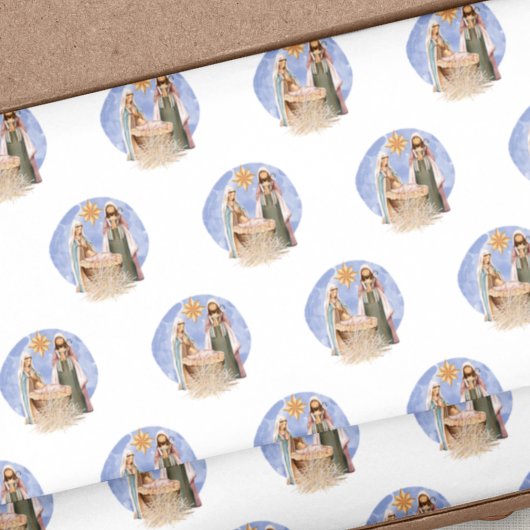 Natitivity Scene Pattern Name kerstzegeningen Tissuepapier