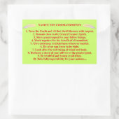Native 10 Commandments Sticker (Tas)