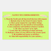 Native 10 Commandments Sticker (Voorkant)