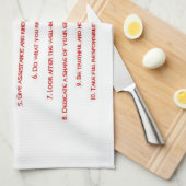 Native 10 geboden Kitchen Towels Theedoek (Quarter Fold)