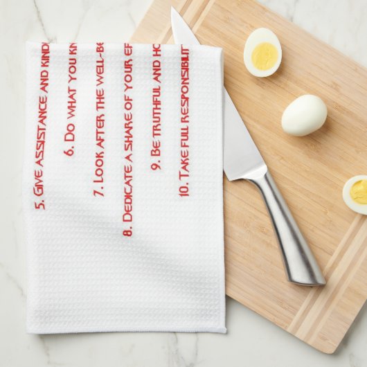 Native 10 geboden Kitchen Towels Theedoek (Quarter Fold)