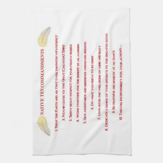 Native 10 geboden Kitchen Towels Theedoek (Verticaal)