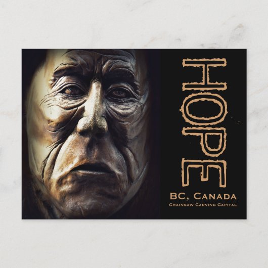 Native Aboriginal Woman Wood Caring Briefkaart (Voorkant)