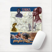 Native African's Historische mousepad uit 1885 Muismat (Met muis)