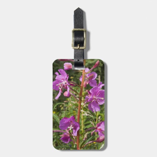 Native Alaska Wildflower Fireweed Easy ID Persoonl Bagagelabel (Voorkant verticaal)