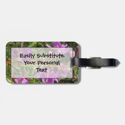 Native Alaska Wildflower Fireweed Easy ID Persoonl Bagagelabel (Achterkant horizontaal)