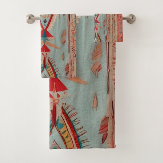Native America Pattern Bad Handdoek (Insitu)