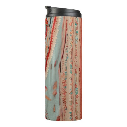 Native America Pattern Thermosbeker (Geroteerd rechts)