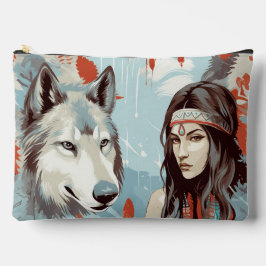 Native America Princess, Wolf Accessoiretas Etui