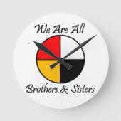 Native American 4 Directions Ronde Klok (Voorkant)