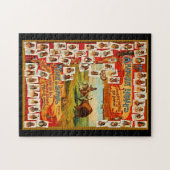Native American 50 Beroemde Tribal Chiefs Vintage Legpuzzel (Horizontaal)