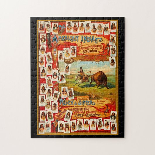 Native American 50 Beroemde Tribal Chiefs Vintage Legpuzzel (Verticaal)