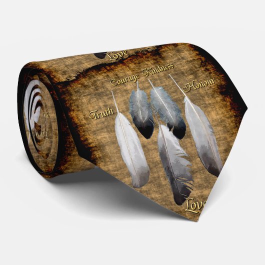 Native American 5 veren van Wijsheid Stropdas (Opgerold)