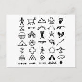 Native American Afbeelding Symbols Briefkaart (Voorkant)