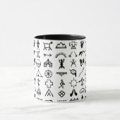 Native American Afbeelding Symbols Coffee Mok (Midden)
