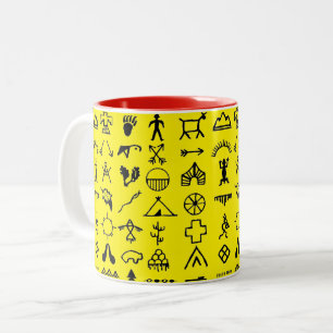 Native American Afbeelding Symbols Coffee Mok