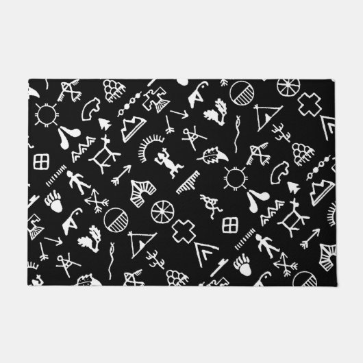 Native American Afbeelding Symbols Deurmat (Voorkant)