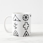 Native American Afbeelding Symbols Koffiemok (Links)