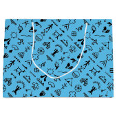 Native American Afbeelding Symbols Large Gift Bag Groot Cadeauzakje (Voorkant)