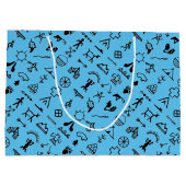 Native American Afbeelding Symbols Large Gift Bag Groot Cadeauzakje (Achterkant)