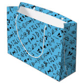 Native American Afbeelding Symbols Large Gift Bag Groot Cadeauzakje (Achterkant Gekanteld)