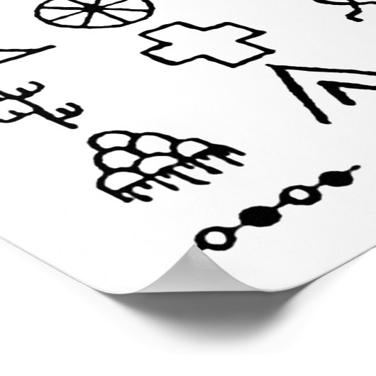 Native American Afbeelding Symbols Poster (Hoek)