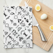 Native American Afbeelding Symbols Theedoek (Quarter Fold)