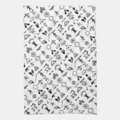 Native American Afbeelding Symbols Theedoek (Verticaal)