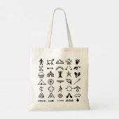 Native American Afbeelding Symbols Tote Bag (Achterkant)