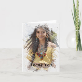 Native American Afstuderen bedankkaart