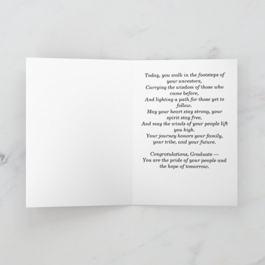 Native American Afstuderen Kaart (Binnen)