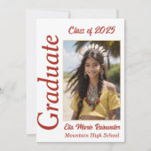 Native American Afstuderen Open House Invitation Kaart (Voorkant)