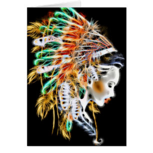 Native American All Occasion Kaart met Indische Pr
