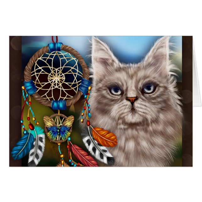 Native American All Occasion Kaart Spirit Animal (Voorkant Horizontaal)