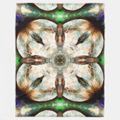 Native American Animal Hawk Spirit Totem Mandala Fleece Deken (Voorkant)