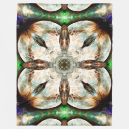 Native American Animal Hawk Spirit Totem Mandala Fleece Deken