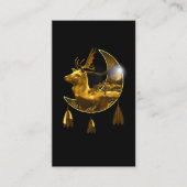 Native American Animal Natuur Crescent Deer Visitekaartje (Voorkant)