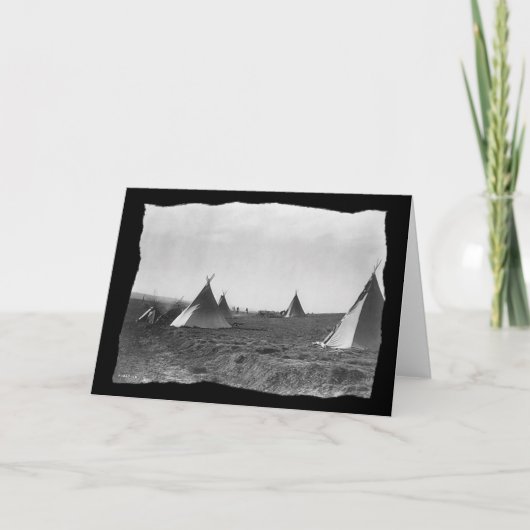 Native American Apache Tipis Kaart (Voorkant)