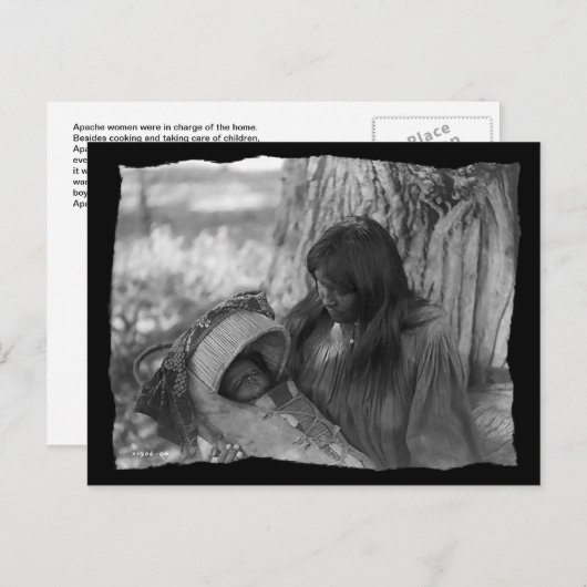  Native American Apache Woman Aankondigingskaart (Voorkant / Achterkant)